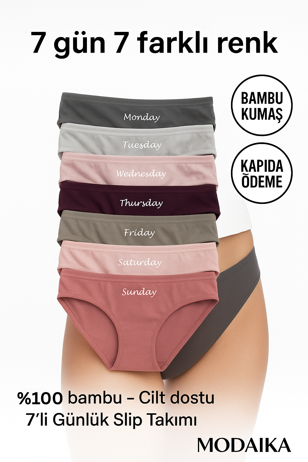 Seven Days Antibakteriyel Bambu Külot