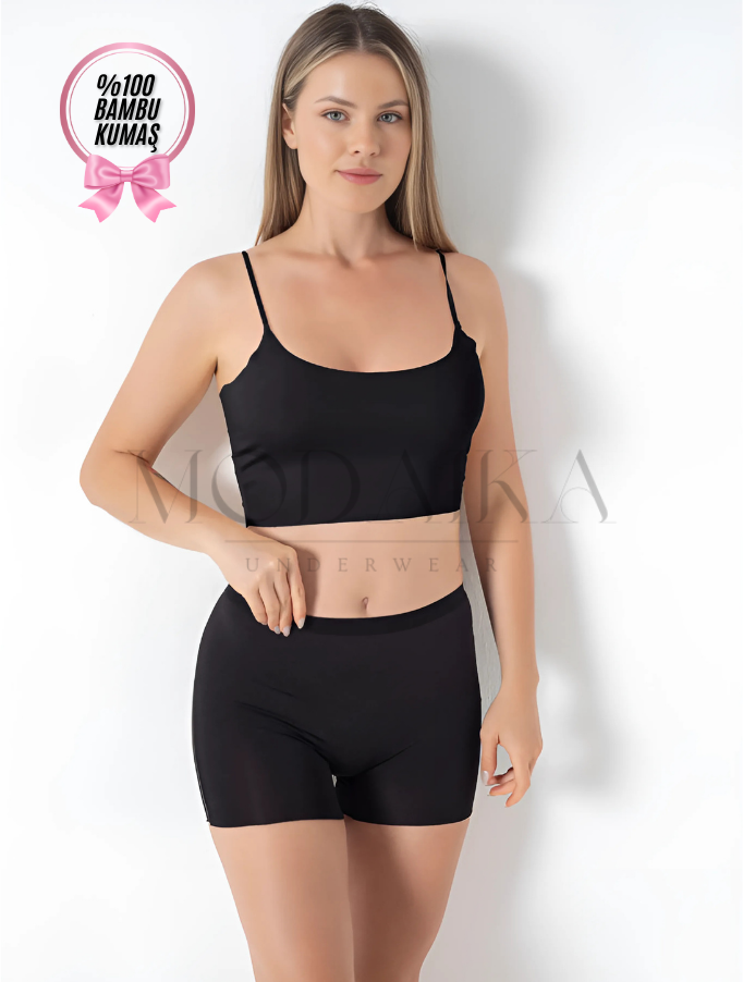 Lazer Kesim Dikişsiz Bambu Kadın Boxer